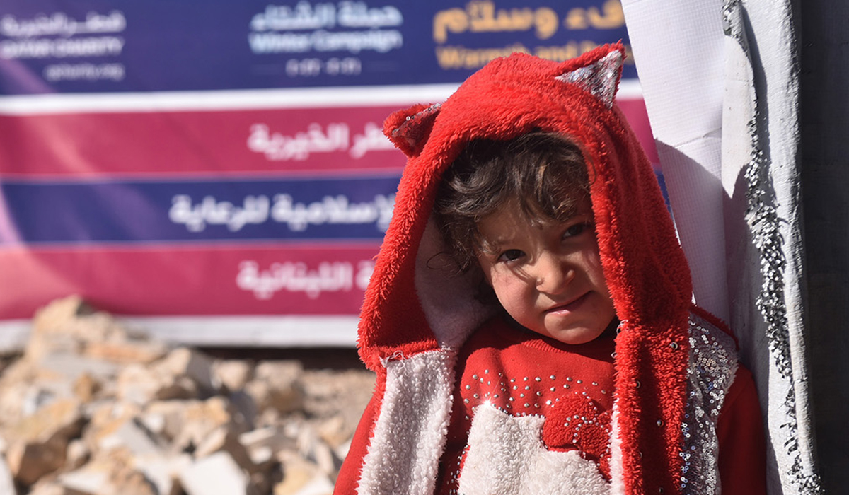Qatar Charity provided Winter aid for Syrian refugees in Lebanon